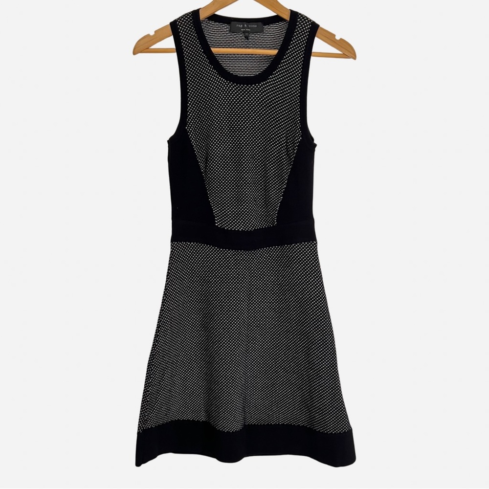 Rag & Bone Knit Black/White Short Sleeveless Dress XS ($395)